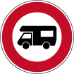 Panneau interdit aux campings cars