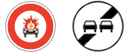 Signaux d'interdiction et de fin d'interdiction - Type B
