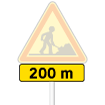 Panonceau temporaire KM1 pour support fixe