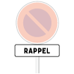 Panonceau temporaire M9 pour support fixe