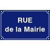 Plaque de rue 500 x 300 aluminium listel simple