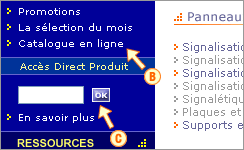 Catalogue produits