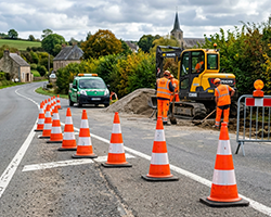 Balisage d'un chantier mobile : quel r�le joue le c�ne K5a sur la chauss�e ?