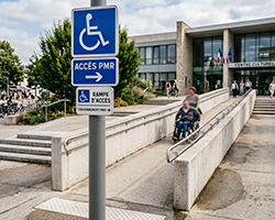 Signal�tique d'accessibilit� : comment bien choisir son panneau handicap� pour les sanitaires PMR ?