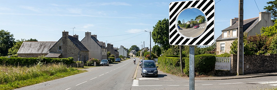 miroir de route intersection