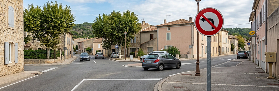 panneau interdit tourner gauche