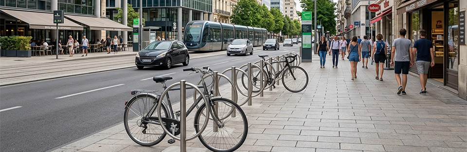 arceau vélo ville moderne