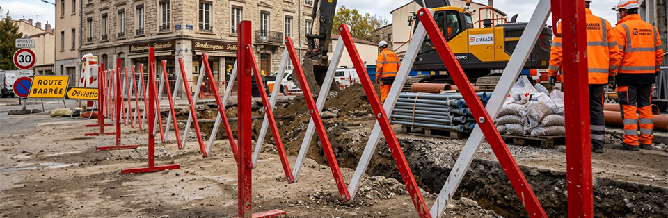barrière travaux ville