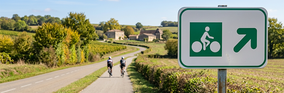 panneau piste cyclable dv