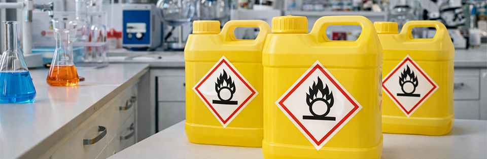 bidons produits comburants labo