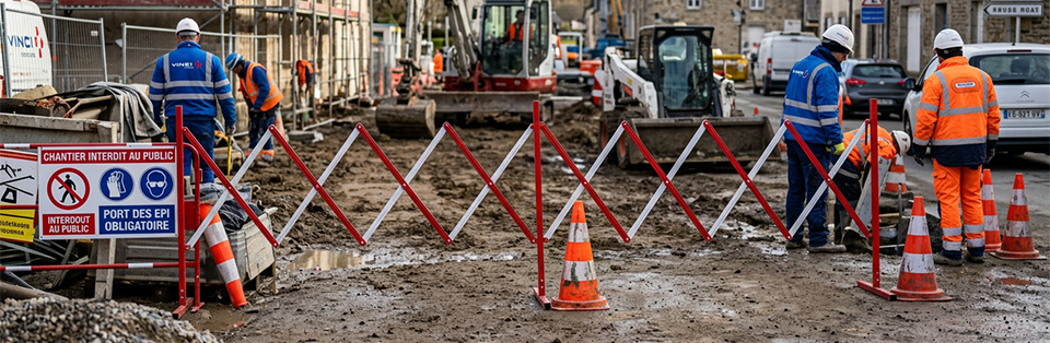 barriere extensible zone travaux