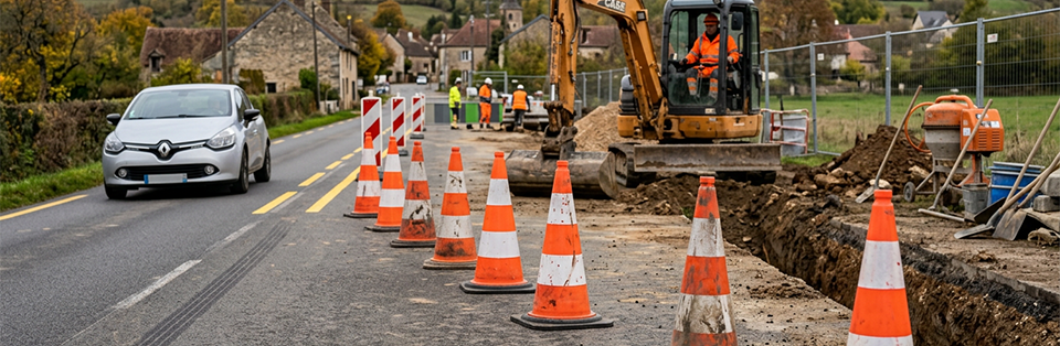 cone k5a route travaux