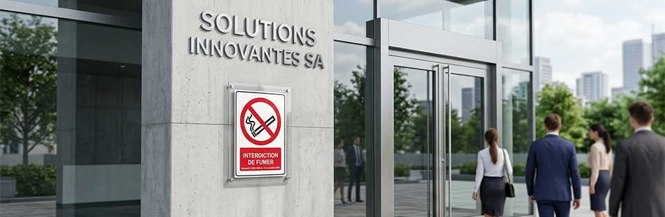panneau interdiction de fumer ERP
