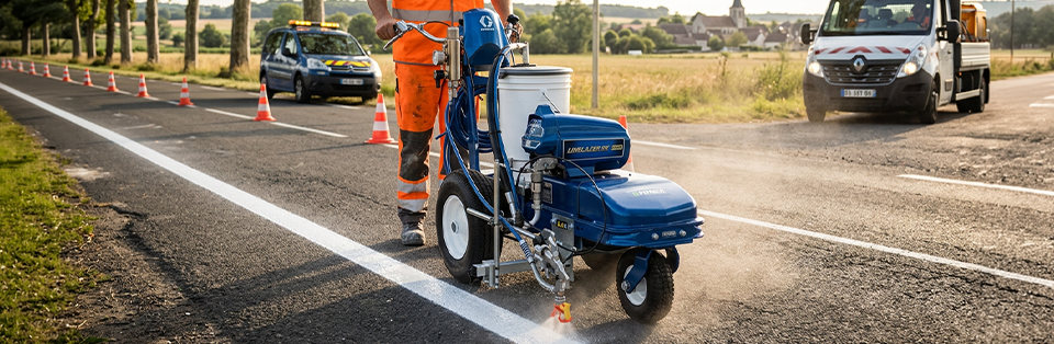 Route marquage routier peinture