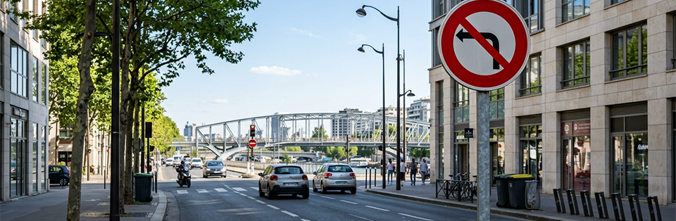 interdit tourner à gauche