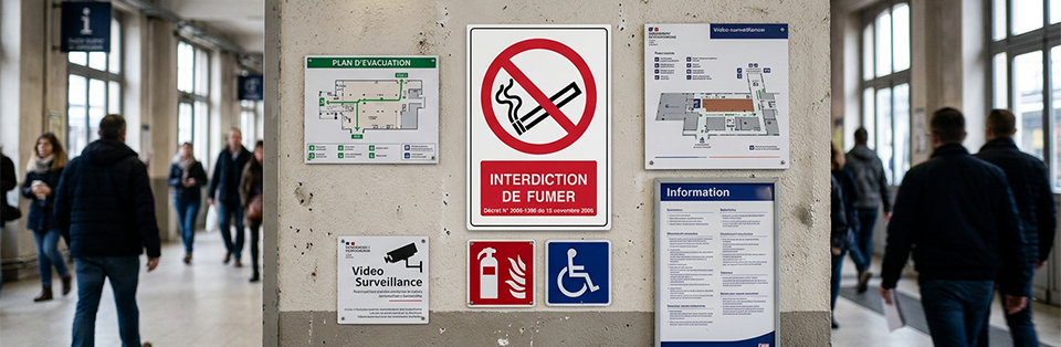 Panneau signal&eacute;tique interdit de fumer