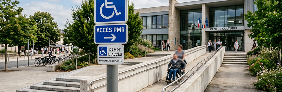panneau rampe handicapés