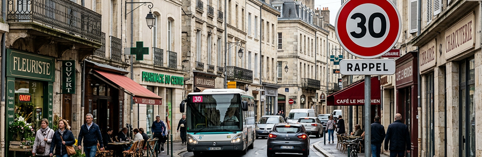 panneau 30km/h centre ville