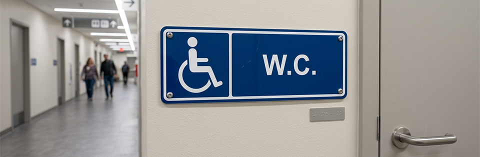 panneau handicapé wc pmr