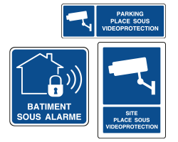 Panneau Espace sous vidéo protection - Direct Signalétique