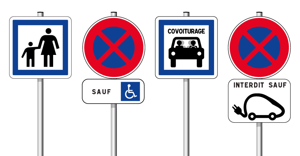 Panneau Parking sur mesure - signalétique parking ou stationnement