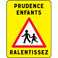 Panneau de signalisation sécurité enfants (modèle 1) - Virages