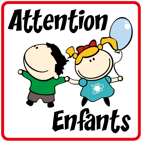 Panneau attention enfants - Direct Signalétique