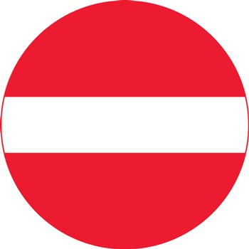Panneau fluvial interdiction de passer A1 Bis