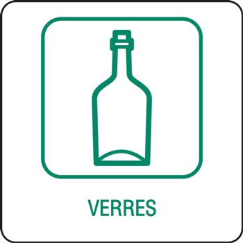 Panneau dchetterie verres