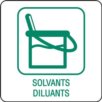 Panneau dchetterie solvants diluants
