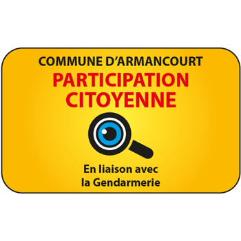 Panneau participation citoyenne avec nom (modle 2)
