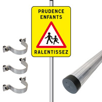 Pack panneau prudence enfants danger