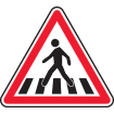 Panneau danger passage piétons A13b