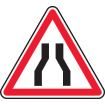 Panneau danger chaussée rétrécie A3