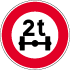 Panneau interdiction vhicule essieu lourd B13a