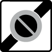 Panneau fin zone de stationnement B50a
