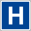 Panneau indication hôpital C2