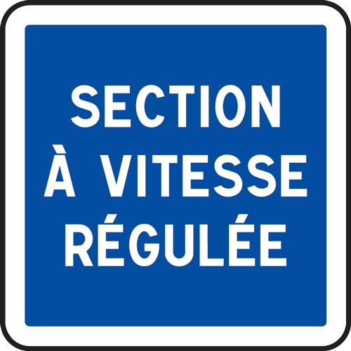 Panneau indication section vitesse régulée C51a