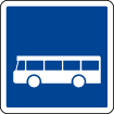 Panneau indication arrêt autobus C6
