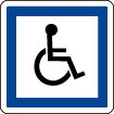 Panneau indication personnes handicapées CE14