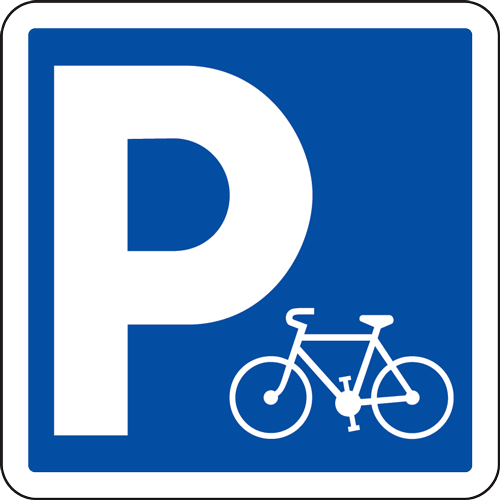 Panneau de signalisation parking pour vélos