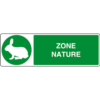 Panneau horizontal zone nature lapin