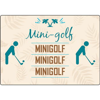 Panneau camping minigolf