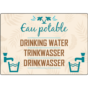 Panneau camping eau potable