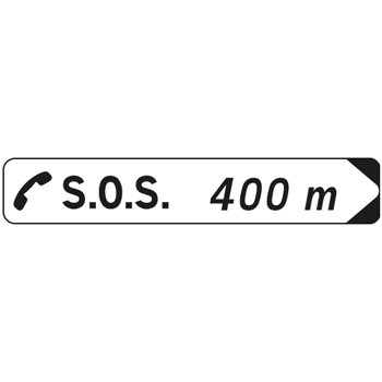 Panneau de jalonnement pitonnier droite DP1a