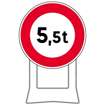 Panneau temporaire B13 sur pied