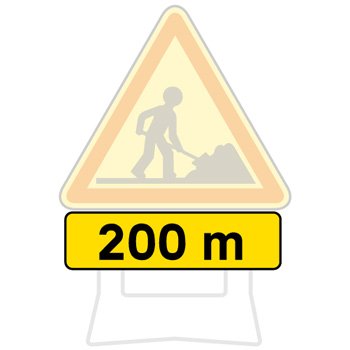 Panonceau temporaire Type KM1