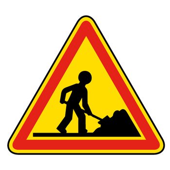 Panneau signalisation temporaire chantier AK5 sans pied