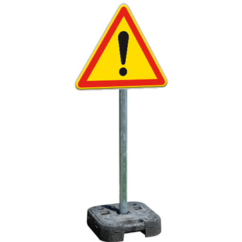 Pack panneau signalisation temporaire AK14 sur pied