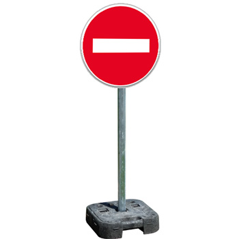 Pack panneau signalisation temporaire B1 sur pied